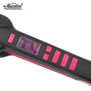 Plancha de pelo profesional 2025, <span class=keywords><strong>planchas</strong></span> planas de titanio anchas de calidad con pantalla LCD, herramienta eléctrica personalizada para alisar el cabello - Product Image 4