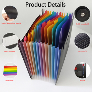 Custom Portable Rainbow <strong>Accordion</strong> A4 Desktop Folder PP Material Expanding Elastic Closure for Organization and <strong>Filing</strong> - Product Image 4