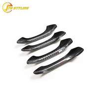 Cubiertas Decorativas para Manijas de Puerta de Fibra de Carbono Seca para Porsche Macan 2014-2024, 4 Piezas, Adhesivas, con o sin Sensor de Entrada sin Llave