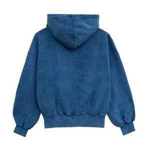 Sudadera con Capucha para Hombre, Tejido French Terry Grueso, Ecológica y Transpirable, 80% Algodón, 20% Poliéster, Color Azul Otoño, Precios al por Mayor - Product Image 2