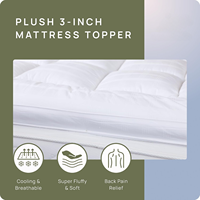 Surmatelas en coton 1200 GSM, surmatelas extra épais et moelleux, doux, lavable, matelassé, hauteur 3-4 pouces, lavable en machine