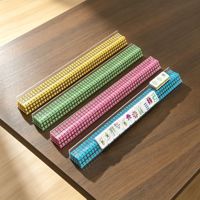 Poussoir de tuiles de mahjong américain en acrylique coloré à rainures, support magnétique 2-en-1 de 17,5 pouces pour jeu