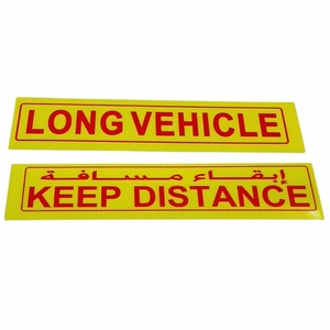 Autocollant réfléchissant personnalisé en PET/PVC pour véhicules longs, en arabe, avec les messages : « Interdiction de fumer », « Maintien de la distance », « Extincteur », « <span class=keywords><strong>Danger</strong></span> », pour l'Arabie Saoudite - Product Image 2