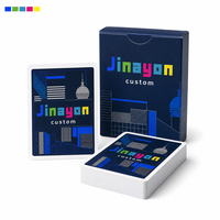 Cartes à jouer promotionnelles personnalisées Jinayon pour salons professionnels, jeu de cartes en papier couché 300g avec vernis sélectif mat, cadeau de réseautage