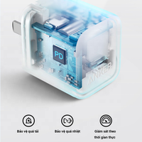 Anker B2149 C to L 20w 2IN1 Charger Chargeur Cargador Cube White Charger USB C Dengan Kabel Pengisian Cepat untuk Ponsel