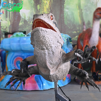 Modèle d'animal caméléon animatronique en silicone grandeur nature pour la décoration de parc