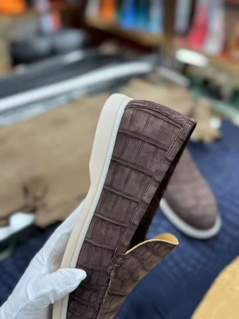 crocodile leather loafer men