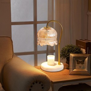 Elegant LilyShaped Candle Warmer Lamp Marble Base Ideal Aromatherapy Decor for Living & Bedroom - Product Image 2