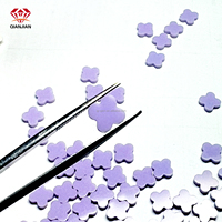 Offre Spéciale trèfles à quatre feuilles pierres précieuses pierres naturelles à bas prix 6*6-8*8mm bleu rose violet Turquoise trèfles à quatre feuilles pour le bricolage