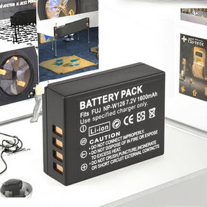 Batterie noire rechargeable 1600 V haute capacité 7.2 mAh NP-W126 pour Fujifilm <span class=keywords><strong>FinePix</strong></span> X-A1 X-E1 X-T1 appareils <span class=keywords><strong>photo</strong></span> numériques Stock - Product Image 2