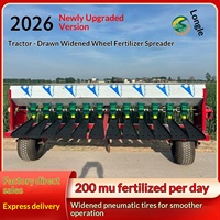 Esparcidor de Fertilizante de Acero Inoxidable Remolcado por Tractor de Cuatro Ruedas, Diseño Reforzado, Modelo Agrícola de Alta Gama, Garantía de 4 Años