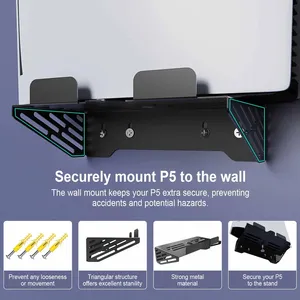 <span class=keywords><strong>Soporte</strong></span> de pared para <span class=keywords><strong>Playstation</strong></span> 5/PS5 Slim/Pro edición con disco/digital, admite carga dual para 2 controles - Product Image 3