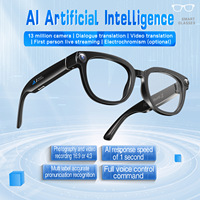 Gafas Inteligentes Ruidun 2025 con Pantalla Táctil IPX-5 a Prueba de Agua, Asistente Digital con IA en Tiempo Real, Funciones de Seguridad y Altavoz