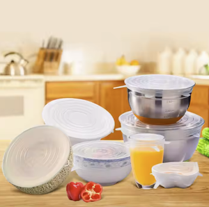 Populares Tapas Elásticas de Silicona Reutilizables para Microondas, Paquete de 6 Unidades, Tapas Universales para Recipientes, Tazones, Ollas y Sartenes, Accesorios de <span class=keywords><strong>Cocina</strong></span> - Product Image 6