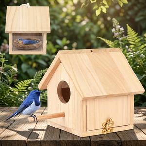 Custom Wooden Printed Pet <b>Houses</b> with Paste Closure Manufacturer for Dogs and <b>Cats</b> with Flexible Sizes - Product Image 2