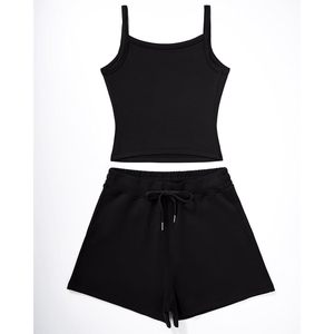 Conjunto de 2 Piezas para Mujer FOXA, Camiseta sin Mangas y Pantalones Cortos Deportivos con Bolsillos, Ropa Casual para Vacaciones - Product Image 6