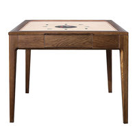 Machine à Mahjong Automatique Rotative, Table à Manger Double Usage, Table de Mahjong Domestique en Bois Massif à Faible Bruit, Design de Style Chinois