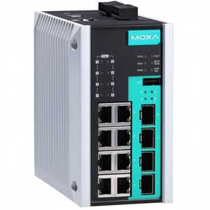 Moxa EDS-G512E-8PoE-4GSFP Gigabit <b>PoE</b> Managed <b>Switch</b> 8 Port 4 SFP Industrial Enterprise <b>Switch</b> - Product Image 2