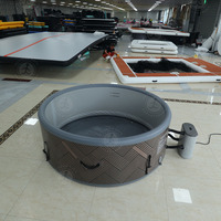 180cm Nouveau Design Bain de Glace Rond Plongeant Portable Glace Plongeant Spa Piscine Bain Chaud Gonflable pour Adultes