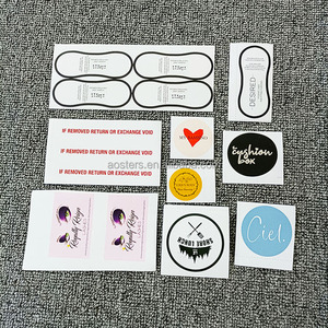 Etiquetas de embalaje de PVC con logotipo privado, bajo MOQ, hoja de acabado superficial brillante, Fabricante de pegatinas <span class=keywords><strong>para</strong></span> gafas - Product Image 5