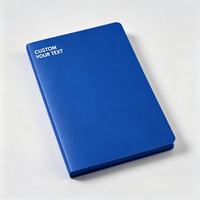 Carnet personnalisé en cuir PU souple, pages bleues, logo personnalisé, agenda pour le bureau