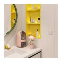 Ensemble meuble-lavabo de salle de bain avec vasque intégrée en céramique sans joint en pierre frittée, meuble sous-vasque sur mesure