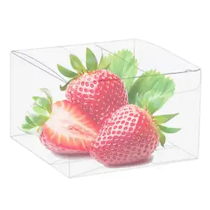 High quality folding clear PET cupcake macaron cookies plastic packaging gift box