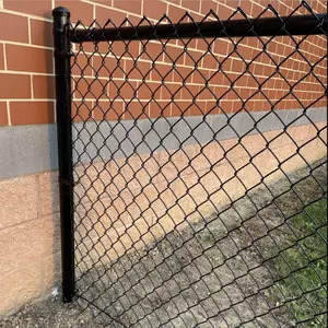 4 pollici verde nero scherma giardino catena di collegamento in PVC rivestito recinzione a catena Per mq di peso