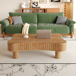 Lift Top Coffee <b>Table</b> 42 In Fluted Panel Hidden <b>Storage</b> Silent Hydraulic Lift Curved Safety <b>Corners</b> Living Room - Product Image 5