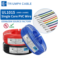 Câble AWG UL1015 1007 1569 Monoconducteur 12/14/16/18/22/24 AWG, Fil de raccordement flexible, Câble électrique industriel