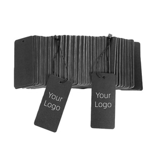 Etiquetas Colgantes Personalizadas Negras de Papel Kraft para Ropa, Etiquetas Impresas Personalizadas, Etiquetas de <span class=keywords><strong>Precio</strong></span> Colgantes, Etiquetas de Joyería para Marcas de Ropa - Product Image 3