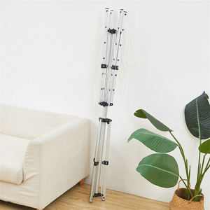 SANIPRO Séchoir à linge rotatif en aluminium de style européen, support de <span class=keywords><strong>parapluie</strong></span> pour salon, séchoir à vêtements pliable et détachable - Product Image 6