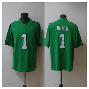 Nieuwe, populaire Philadelphia-waren # 2 Slay Jr Kelly Green Ademend Korte Mouw Gestikt Throwback Voetbalshirt voor Volwassenen - Product Image 4