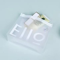Vente flash - Étui de voyage pour cosmétiques personnalisé avec logo en gravure, résistant à l'humidité, en vinyle transparent PVC EVA, sac de maquillage/trousse de toilette avec fermeture éclair