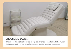 Hydraulic Electric Adjustable Luxury Beauty Lash Bed with Curved Extension Customized for Salon - Product Image 5