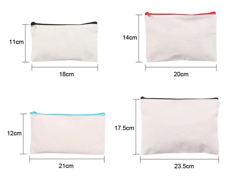DIY Blank Stoff Blank Canvas Reiß verschluss tasche Craft Pen Bag Mehrzweck-Kosmetik tasche zur Aufbewahrung persönlicher Beläge für Reisen