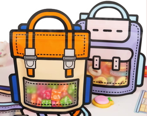Hotsale Anniversaire Maternelle Cadeau Bonbons Biscuit Petit Sac À Dos Transparent Emballage Sac 50 Pcs/<span class=keywords><strong>lot</strong></span> - Product Image 5