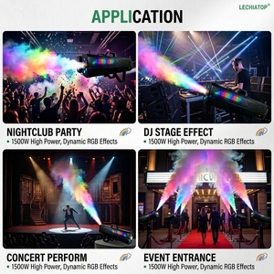 Macchina per Nebbia LED 1500W Pronta per la Spedizione, Proiettore di Colonna di Fumo RGB con Imballaggio per Esportazione, per Matrimoni ed Eventi sul Palco - Product Image 6