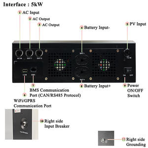 Onduleur <span class=keywords><strong>solaire</strong></span> hybride tout-en-un 2026 OEM, <span class=keywords><strong>pompe</strong></span> 5kW monophasée, système d'énergie propre pour panneaux photovoltaïques - Product Image 6