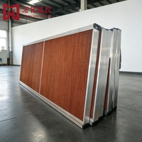Cadre en alliage d'aluminium sur mesure pour ferme avicole et d'élevage, avec panneau de refroidissement en nid d'abeille et rideau humide mural
