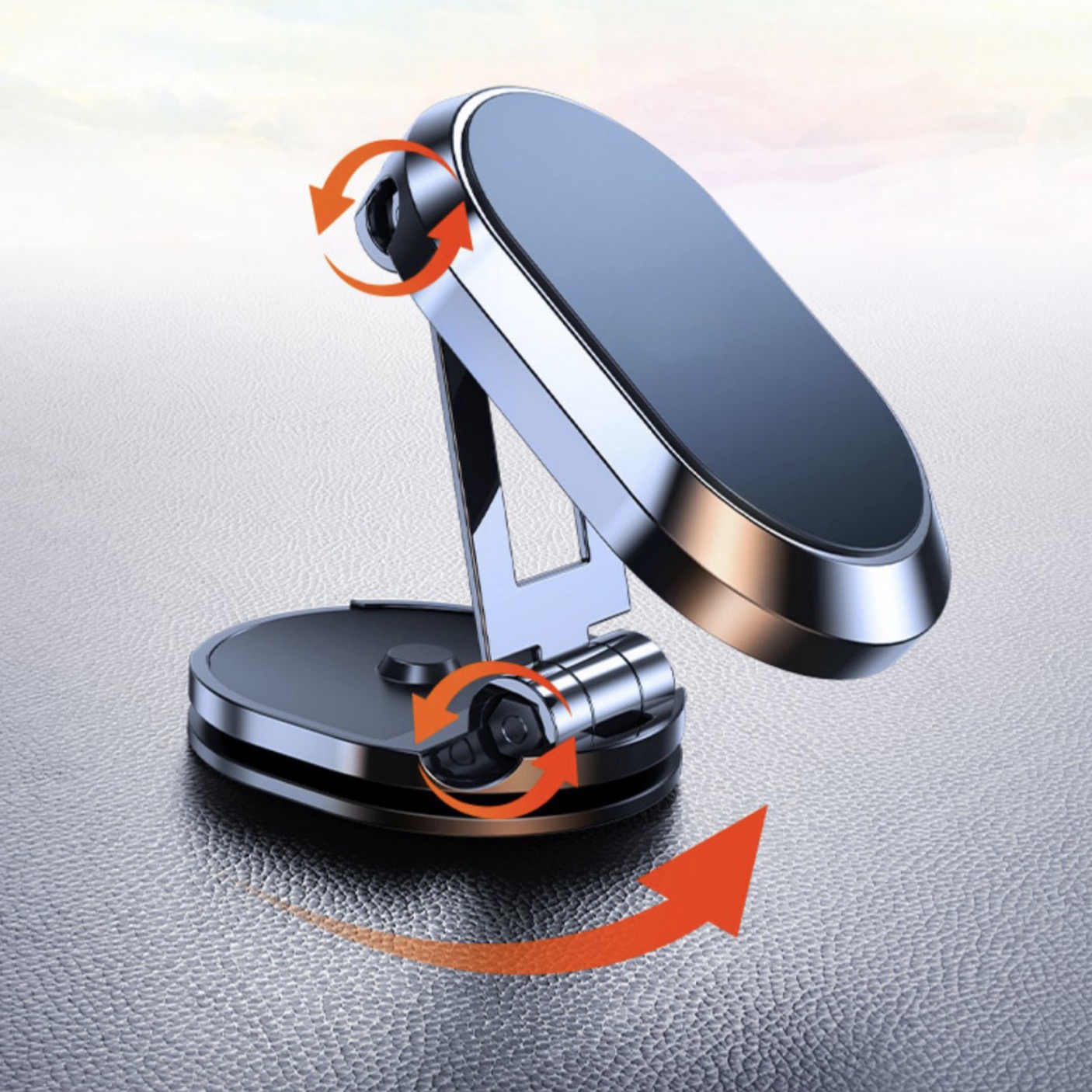 Universal KK KK20250702 Magnetic Car Phone Holder - 360° Rotatable Foldable Dashboard Stand