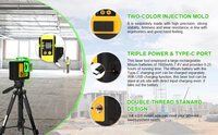 Livella Laser 3D OEM ODM a 12 Linee, Raggio Verde a 360 Gradi, Rotazione Verticale e Orizzontale, Livella Laser per Fai-da-Te
