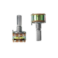 WH148 Potentiomètre B1K B2K B5K B10K B20K B50K B100K B500K Potentiomètres linéaires 6Pin 15mm 20mm Arbre avec écrous et rondelles Kit