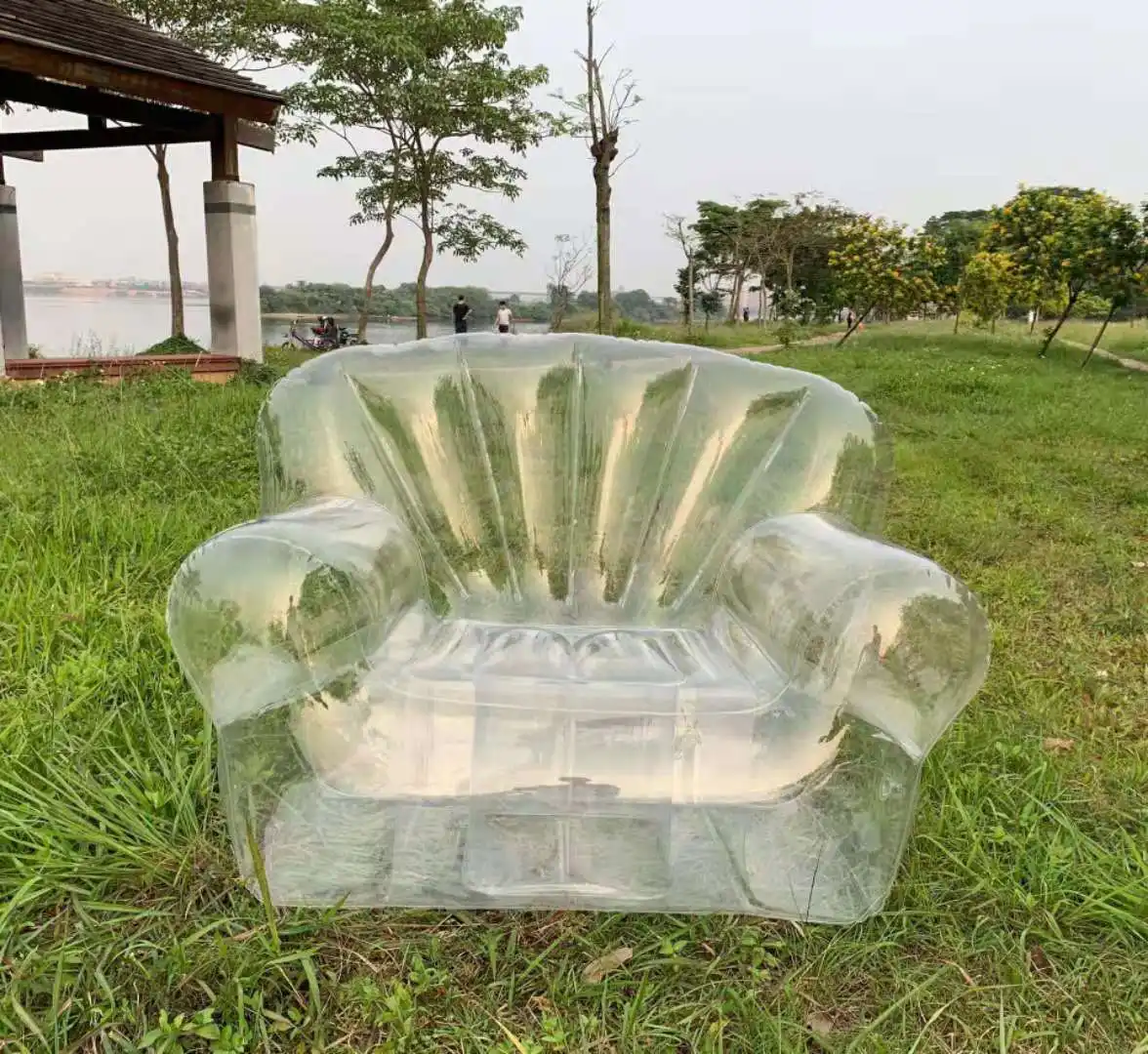 Top quality home or outdoor use lazy guy inflatable air filled transparent sofa inflatable sofa good price wholesale