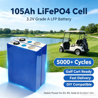 Cellule de batterie prismatique LiFePO4 AUSLI 105Ah 336Wh 3.2V Grade A pour système de stockage d'énergie de secours UPS et télécommunications