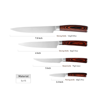 Meilleure vente couteau de chasse damas couteau à découper couteau de boucher ensemble produits les plus vendus