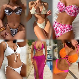 2026 Hot Selling Clearance Women's Bikini Set Summer Fashion Sexy Bikini Swimsuit Beachwear Set <b>Mixed</b> Wholesale - Product Image 2