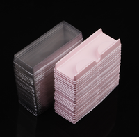 Plateaux à cils en gros, support transparent en plastique pour cils, compatible avec les boîtes d'emballage pour cils en vison, palettes pour cils