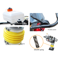 Produit phare : Compacteur vibrant portatif à essence en métal avec moteur GX160, force d'impact de 14KN