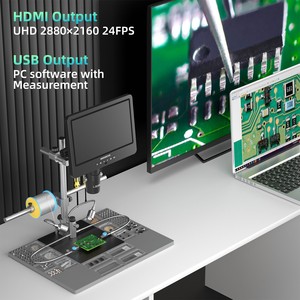Andonstar Microscopio <span class=keywords><strong>digital</strong></span> Trinocular <span class=keywords><strong>HDMI</strong></span> con pantalla de 10 pulgadas + Base de extensión para reparación de PCB - Product Image 3